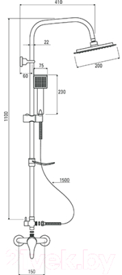 Душевая система Deante Neo Joko NBJ 01SK