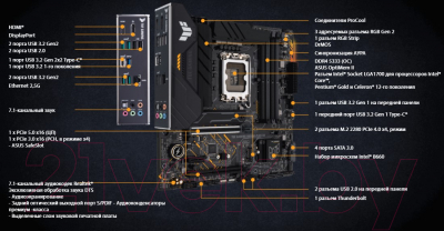 Материнская плата Asus TUF Gaming B660M-Plus D4