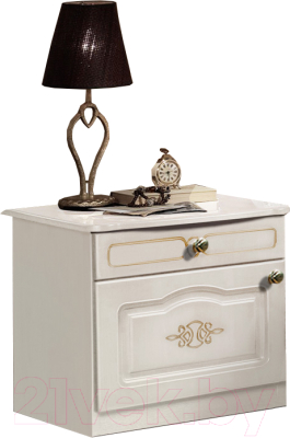 Прикроватная тумба ФорестДекоГрупп Щара правая (слоновая кость) - фото