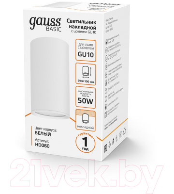 Потолочный светильник Gauss Basic HD060