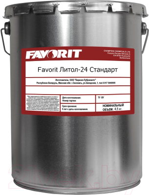 Смазка техническая Favorit Литол-24 Стандарт Metal / 57505 - фото