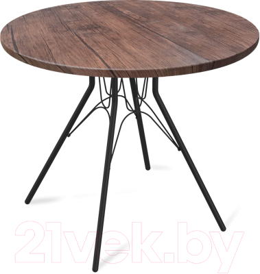 Обеденный стол Sheffilton SHT-TU34-P/80 МДФ (черный муар/палисандр) - фото