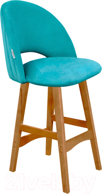 Стул барный Sheffilton SHT-ST34-1/S65-1 (голубая пастель/светлый орех) - фото
