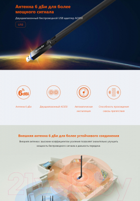 Wi-Fi-адаптер Tenda U10
