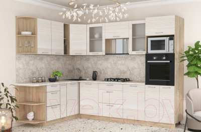 Готовая кухня Интерлиния Мила 1.88x2.8 левая