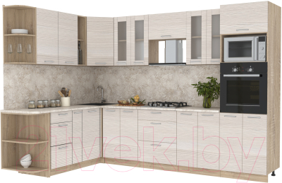 Готовая кухня Интерлиния Мила 1.88x3.0 левая - фото