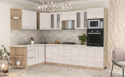 Готовая кухня Интерлиния Мила 1.88x3.0 левая