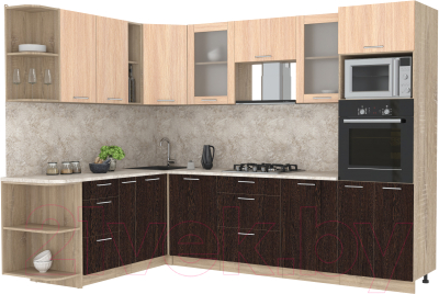 Готовая кухня Интерлиния Мила 1.88x2.8 левая - фото