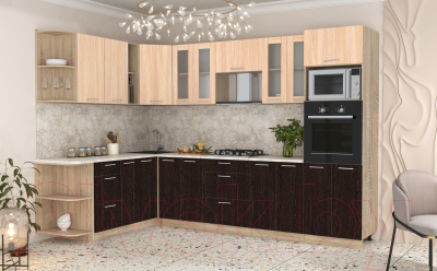 Готовая кухня Интерлиния Мила 1.88x3.0 левая