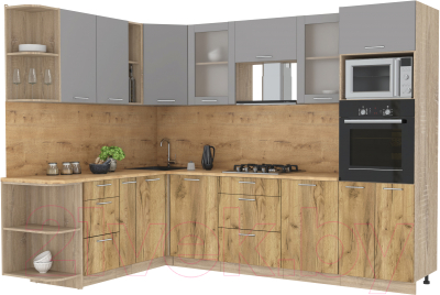 Готовая кухня Интерлиния Мила 1.88x2.8 левая - фото