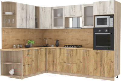 Готовая кухня Интерлиния Мила 1.88x2.8 левая - фото