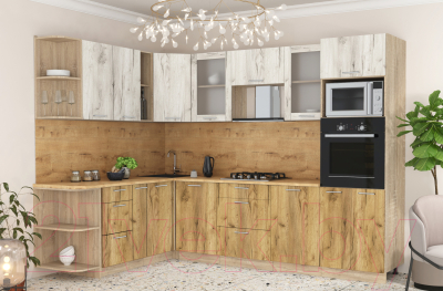 Готовая кухня Интерлиния Мила 1.88x2.8 левая