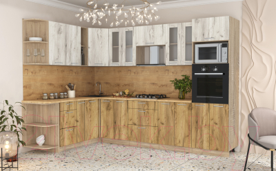 Готовая кухня Интерлиния Мила 1.88x3.0 левая