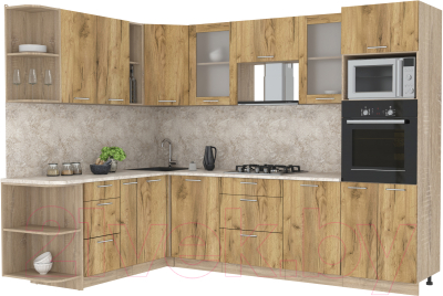 Готовая кухня Интерлиния Мила 1.88x2.8 левая - фото