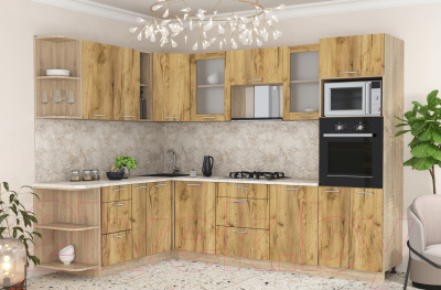 Готовая кухня Интерлиния Мила 1.88x2.8 левая