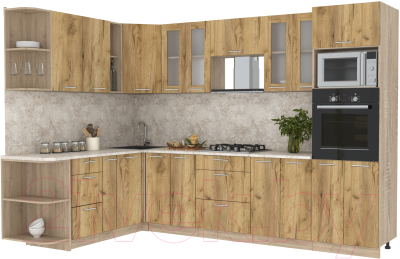 Готовая кухня Интерлиния Мила 1.88x3.0 левая - фото