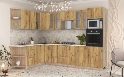 Готовая кухня Интерлиния Мила 1.88x3.0 левая