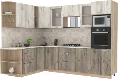 Готовая кухня Интерлиния Мила 1.88x2.8 левая - фото