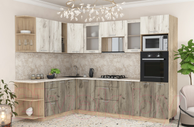 Готовая кухня Интерлиния Мила 1.88x2.8 левая