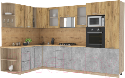 Готовая кухня Интерлиния Мила 1.88x3.2 левая - фото