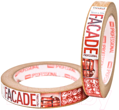 Лента малярная Beorol Facade Professional 18мм/33м
