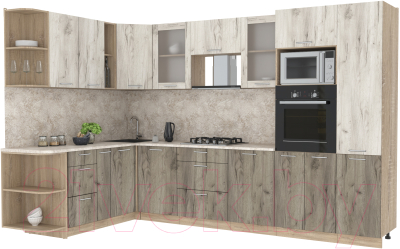 Готовая кухня Интерлиния Мила 1.88x3.2 левая - фото