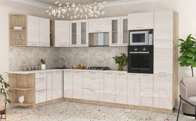 Готовая кухня Интерлиния Мила 1.88x3.4 левая