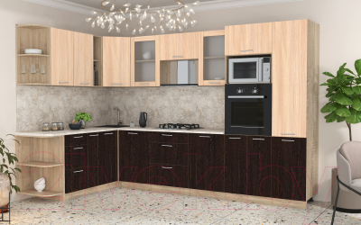 Готовая кухня Интерлиния Мила 1.88x3.2 левая