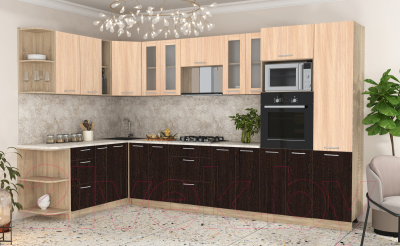 Готовая кухня Интерлиния Мила 1.88x3.4 левая