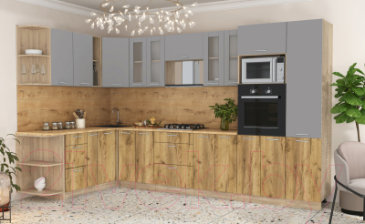 Готовая кухня Интерлиния Мила 1.88x3.4 левая