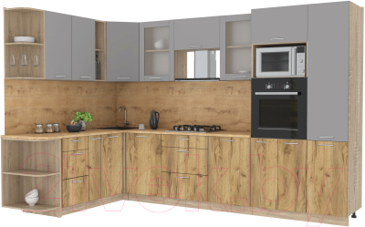 Готовая кухня Интерлиния Мила 1.88x3.2 левая - фото