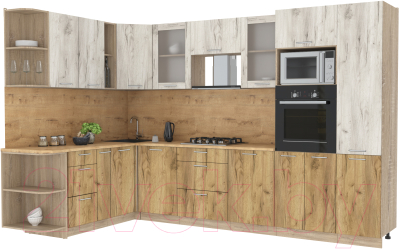 Готовая кухня Интерлиния Мила 1.88x3.2 левая - фото