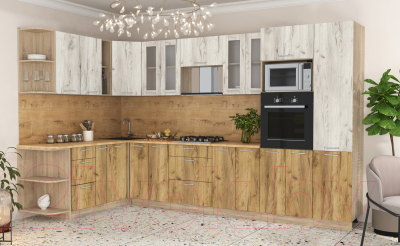 Готовая кухня Интерлиния Мила 1.88x3.4 левая