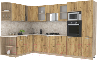 Готовая кухня Интерлиния Мила 1.88x3.2 левая - фото