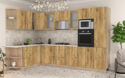 Готовая кухня Интерлиния Мила 1.88x3.2 левая