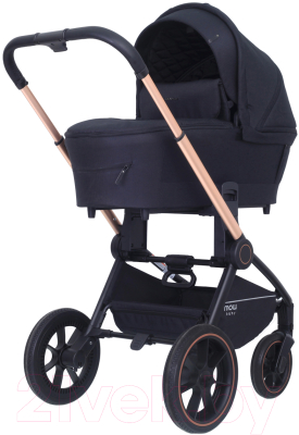 Детская универсальная коляска MOWbaby Zoom PU 2 в 1 / RA086 (Gold Black)