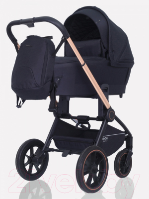 Детская универсальная коляска MOWbaby Zoom PU 2 в 1 / RA086 (Gold Black)