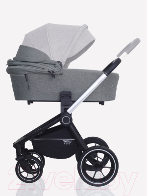 Детская универсальная коляска MOWbaby Zoom PU 2 в 1 / RA086 (Silver Grey)