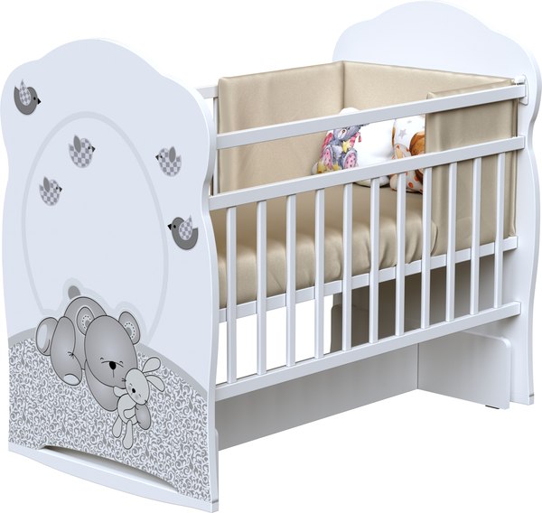 Детская кроватка VDK Sleppy колесо-качалка с маятником - фото