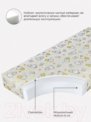 Матрас в кроватку Топотушки Комфорт 60x119