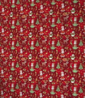 Шторка-занавеска для ванны JoyArty Дедушка Мороз с подарками / sc_185482 - фото