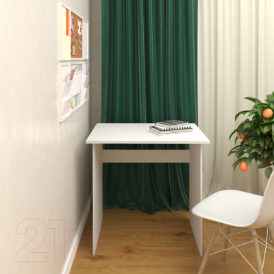 Письменный стол Кортекс-мебель Эльф 80 (белый)