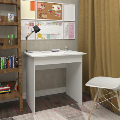Письменный стол Кортекс-мебель Эльф 80-1ш (белый)