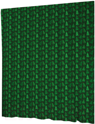 Шторка-занавеска для ванны JoyArty Нарядные елочки / sc_185483 - фото