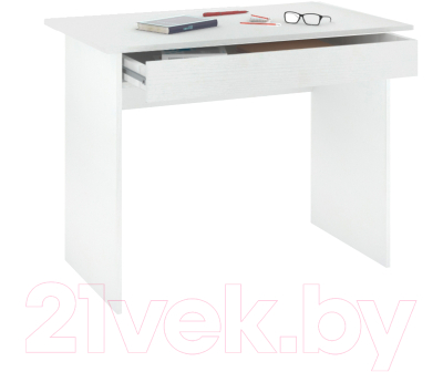Письменный стол Кортекс-мебель Эльф 100-1ш (белый)