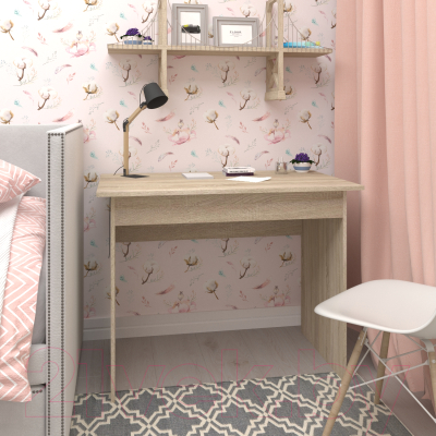 Письменный стол Кортекс-мебель Эльф 100-1ш (дуб сонома)