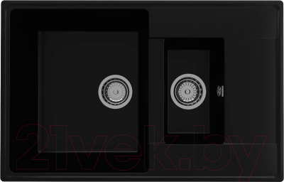 Мойка кухонная Ulgran Quartz Prima 780 1.5 K-07 (уголь) - фото