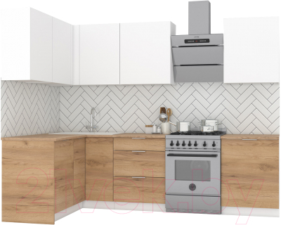 Готовая кухня Интермебель Микс Топ-23 2.1x1.42м левая - фото