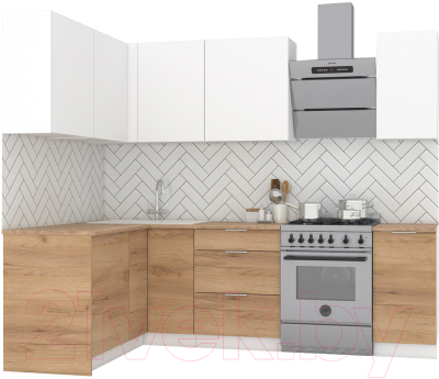 Готовая кухня Интермебель Микс Топ-24 1.9x1.52м левая - фото