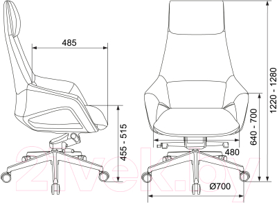 Кресло офисное Бюрократ Dao-2 с подлокотником